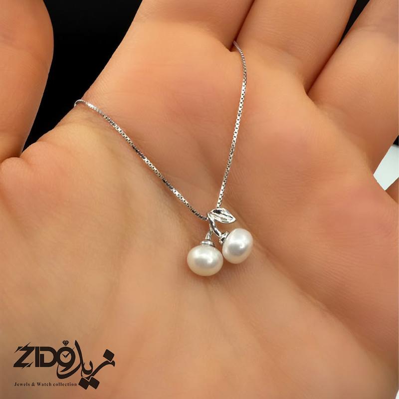 گردنبند نقره زنانه عیار ۹۲۵ مدل گیلاس کد N1012