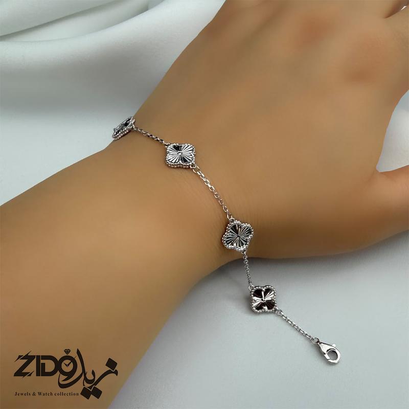 دستبند نقره زنانه عیار ۹۲۵ مدل ونکلیف کد B1082