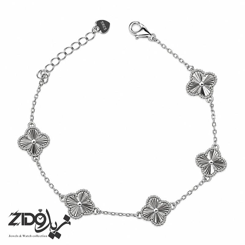 دستبند نقره زنانه عیار ۹۲۵ مدل ونکلیف کد B1082