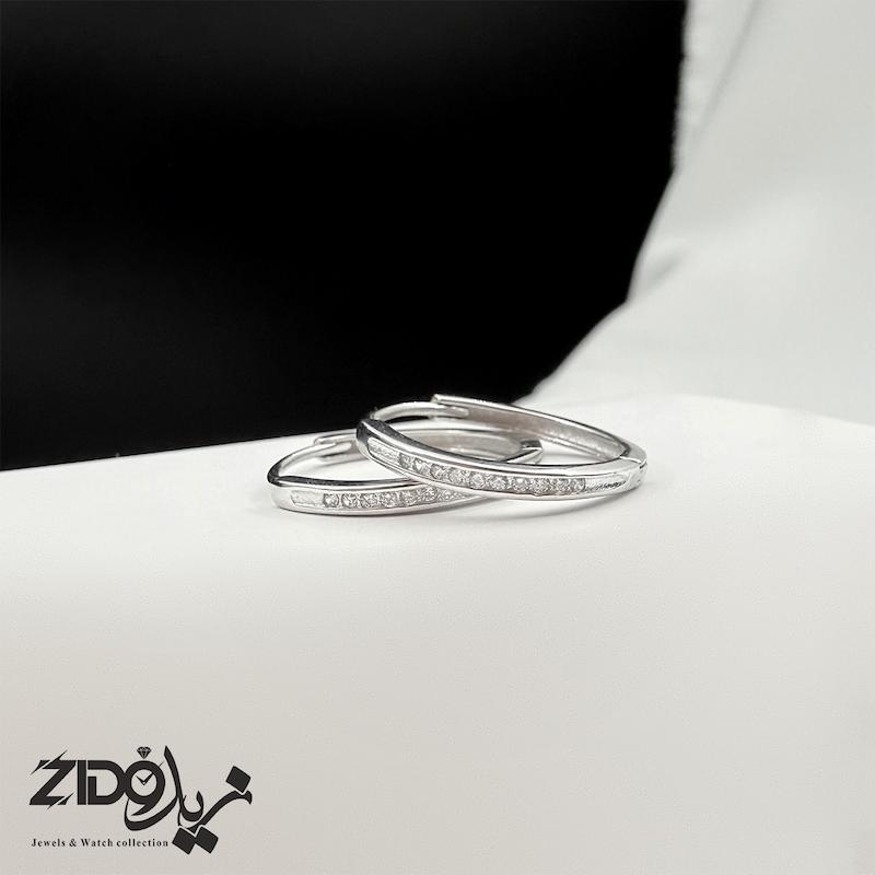 گوشواره نقره زنانه عیار ۹۲۵ حلقه ای کد ER1054