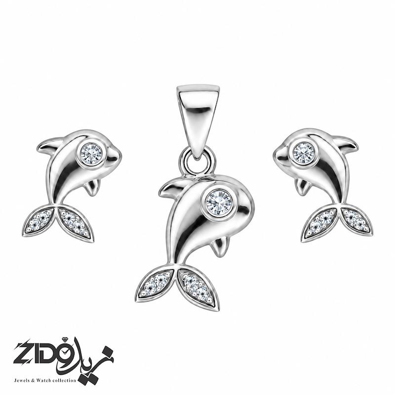 نیمست نقره زنانه عیار ۹۲۵ مدل نهنگ کد H1046
