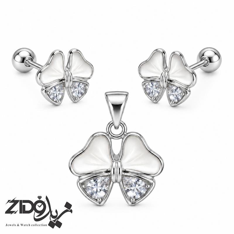 نیمست نقره زنانه عیار ۹۲۵ مدل فلای کد H1090