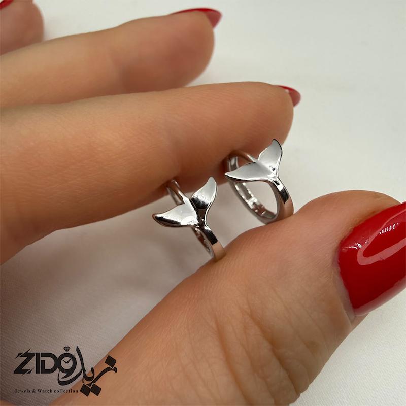 گوشواره نقره زنانه عیار ۹۲۵ مدل دم وال کد ER1057