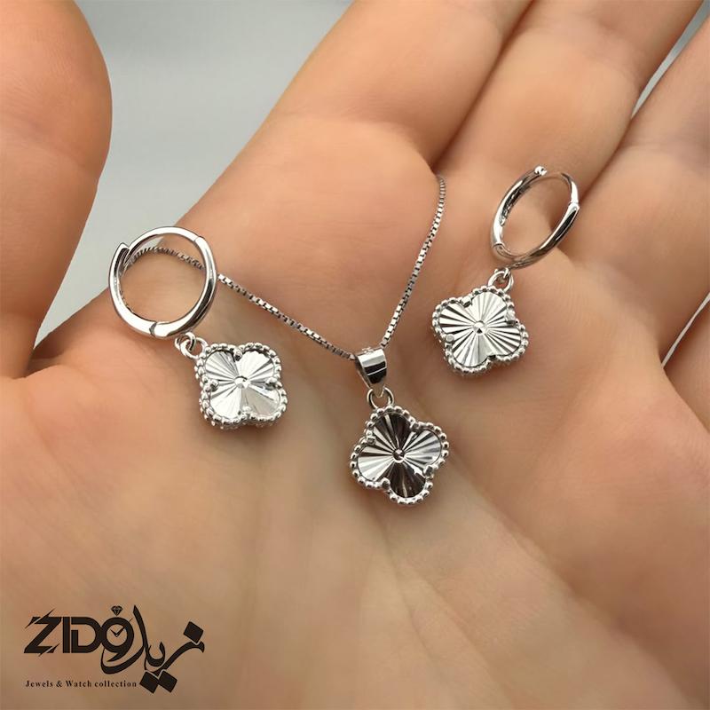 نیمست نقره زنانه عیار ۹۲۵ مدل ونکلیف تراش کد H1092