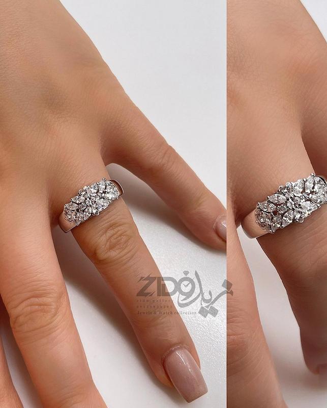 انگشتر لوکس نقره عیار ۹۲۵ مدل میرا کد R1019