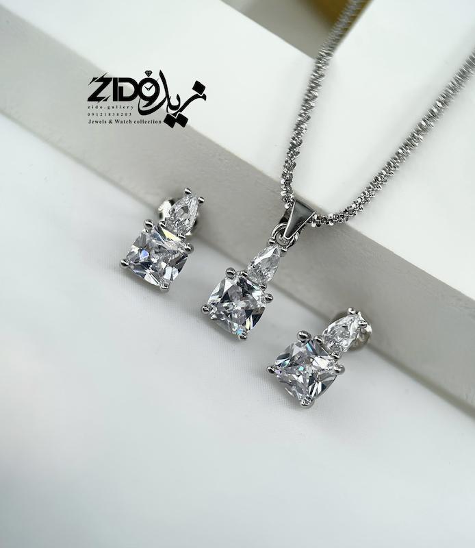 نیمست زنانه نقره مدل الماس کد H1037
