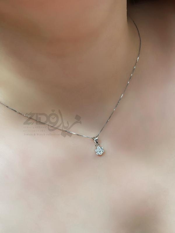 نیمست نقره زنانه مدل فلاور کد H1008