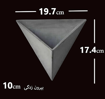 قالب سیلیکونی گلجای دیواری طرح سه گوش