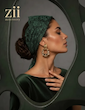 گوشواره مدرن نگین‌دار طرح حلقه نامنظم
