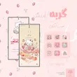 پک کامل تم گوشی گربه توت فرنگی شامل آیکون های صورتی و والپیپرهای فانتزی اندروید و iOS زیما آیکونیک