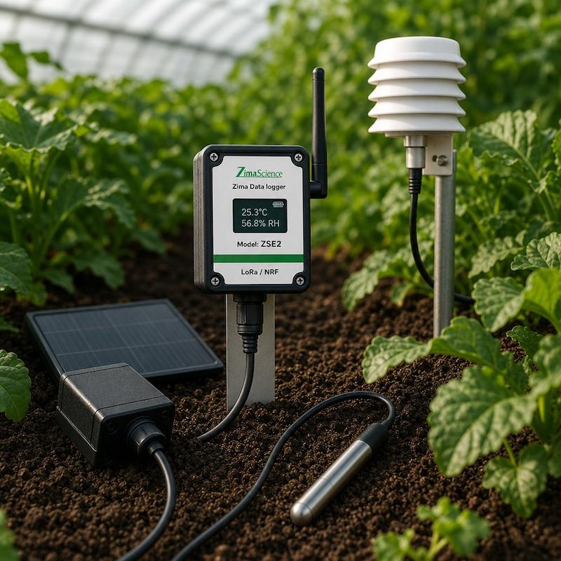 دیتالاگر کم‌مصرف با سنسور دما و رطوبت هوا و ارسال داده بی‌سیم LoRa/NRF         ZSE2