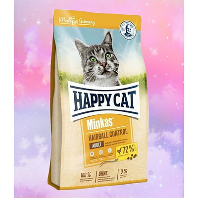 غذای خشک گربه هپی کت مینکاس هیربال وزن 1 کیلوگرمی زیپ کیپ فله happy cat minkas hairball cat dry food 1kg 