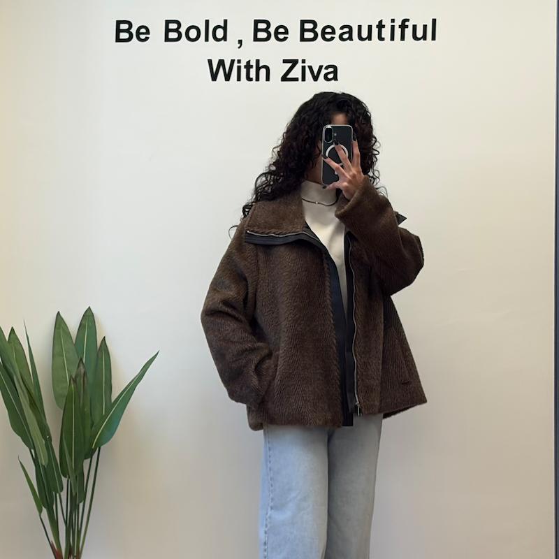 کاپشن پوست آستردار - کد ۲۲۳۱۰۲