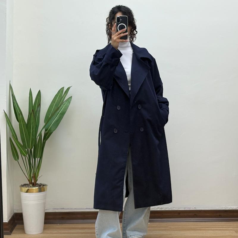 ترنچ کت آستردار بلند 