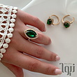 انگشتر نگین سبز زمردی ژوپینگ