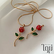 گردنبند گل رز ژوپینگ