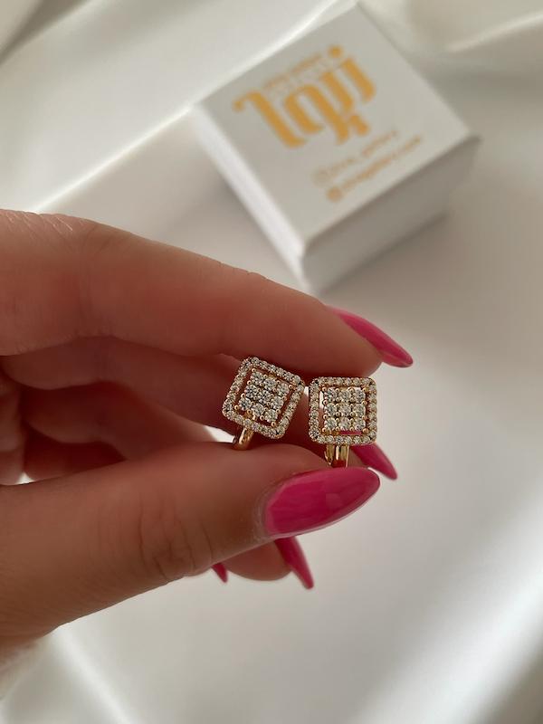 گوشواره مربعی ژوپینگ