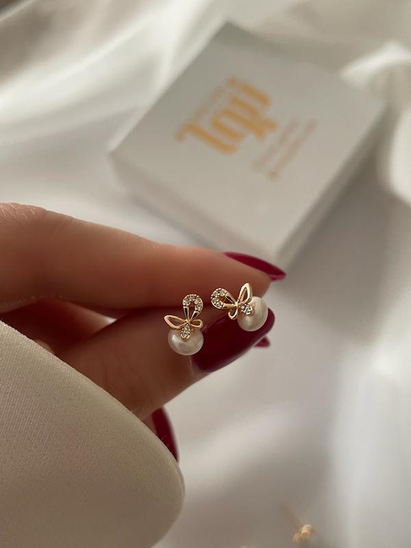 گوشواره میخی مرواریدی ژوپینگ