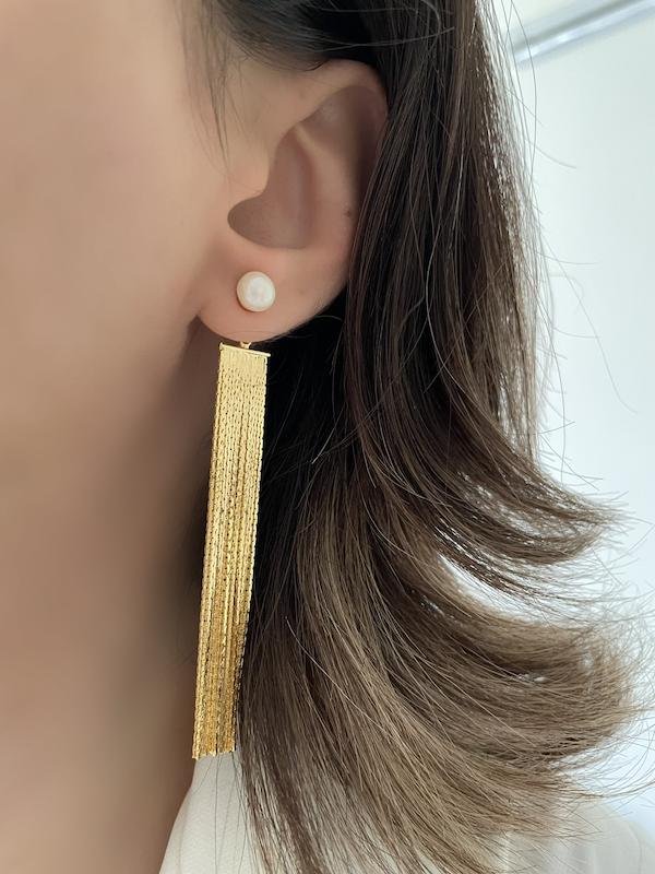 گوشواره آویز مرواریدی UBL