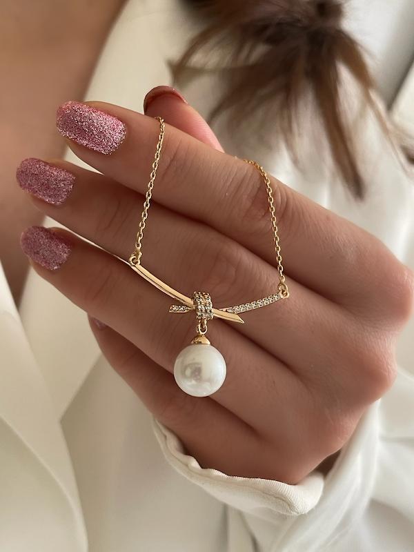 گردنبند آویز مروارید ژوپینگ