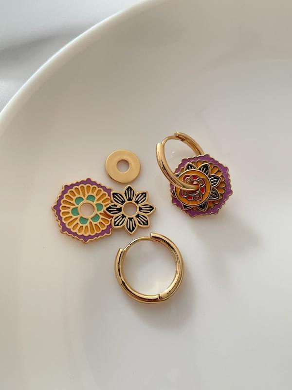 گوشواره میناکاری ysx