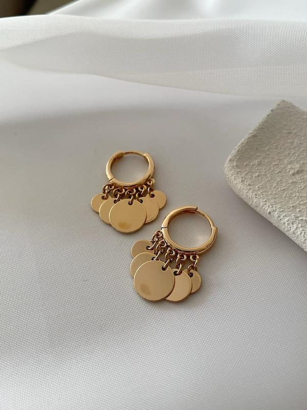 گوشواره آویز سکه ای ژوپینگ