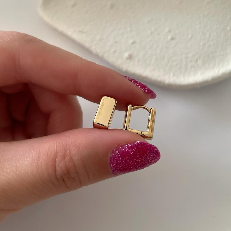 گوشواره مربع آیینه ای ژوپینگ