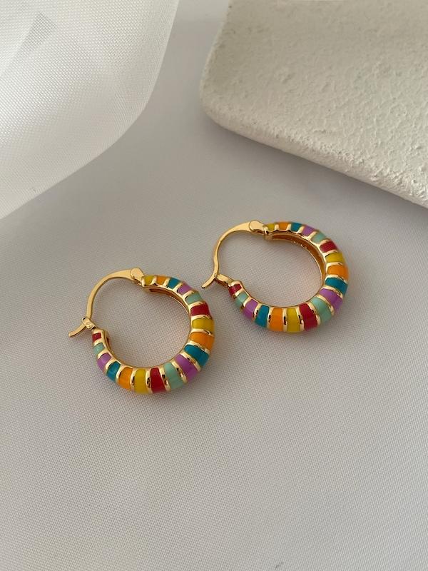 گوشواره میناکاری رنگی ysx