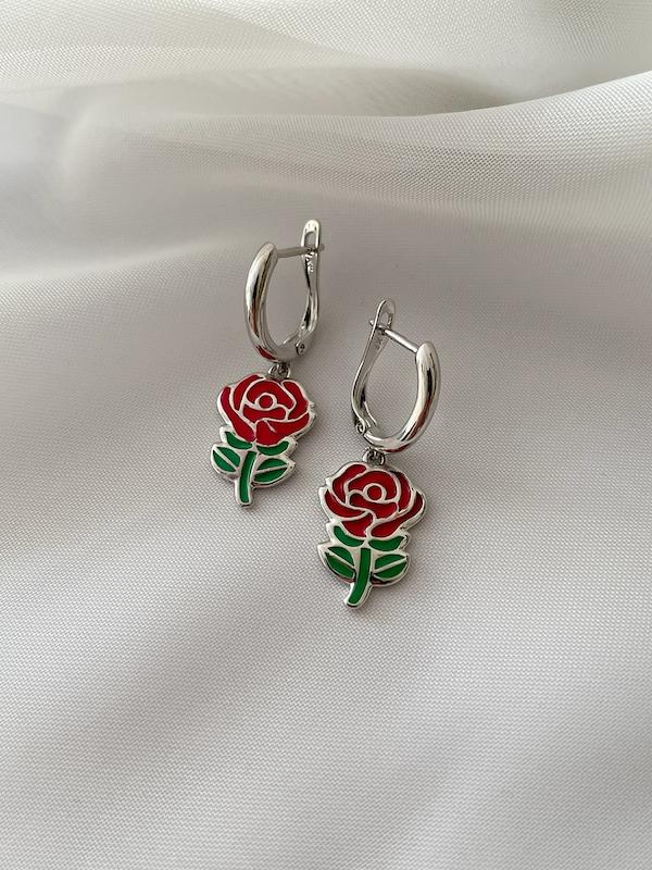 گوشواره گل رز ژوپینگ 