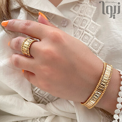 ست دستبند و انگشتر طرح طلا ysx1