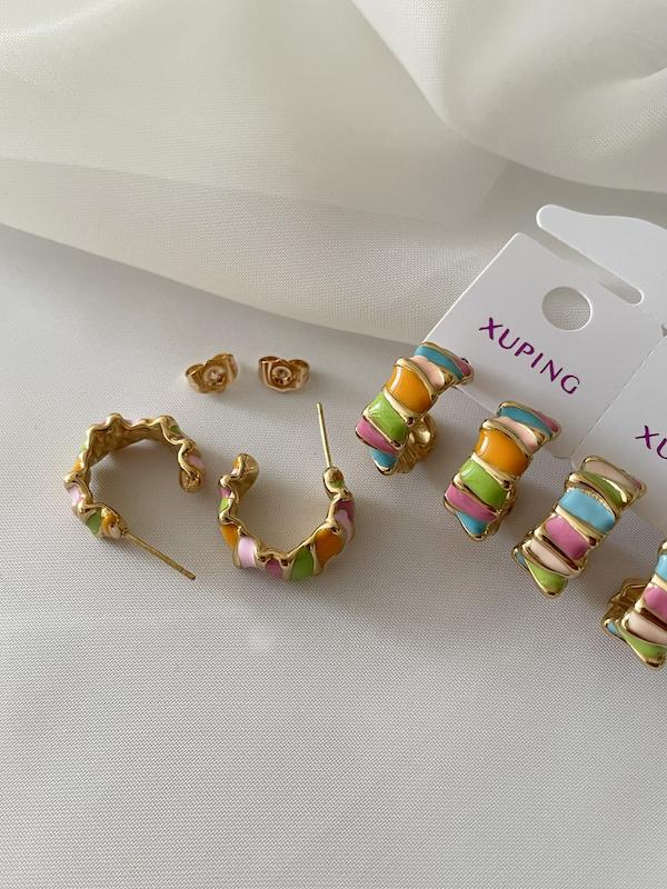 گوشواره رنگین کمان میخی ژوپینگ