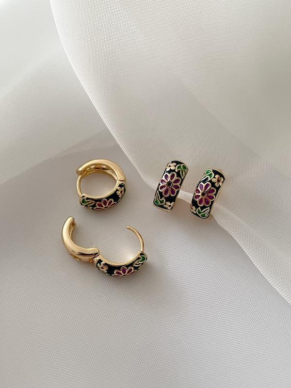 گوشواره میناکاری ژوپینگ