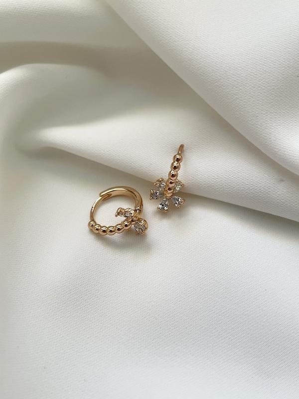 گوشواره گل حلقه ای ژوپینگ