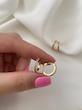 گوشواره حلقه ای دوطرف نگیندار ژوپینگ