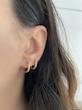 گوشواره حلقه ای دوطرف نگیندار ژوپینگ