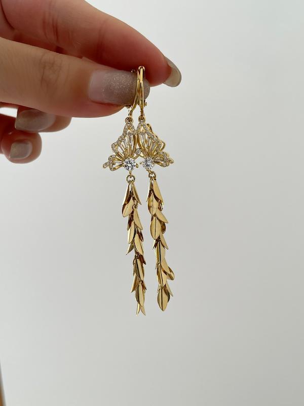 گوشواره پروانه ای آویز Nibro