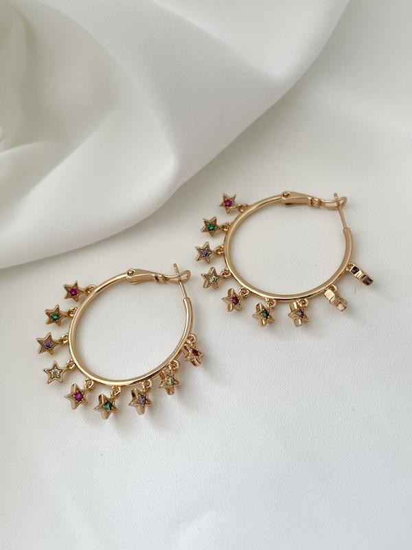 گوشواره آویز ستاره رنگی ژوپینگ