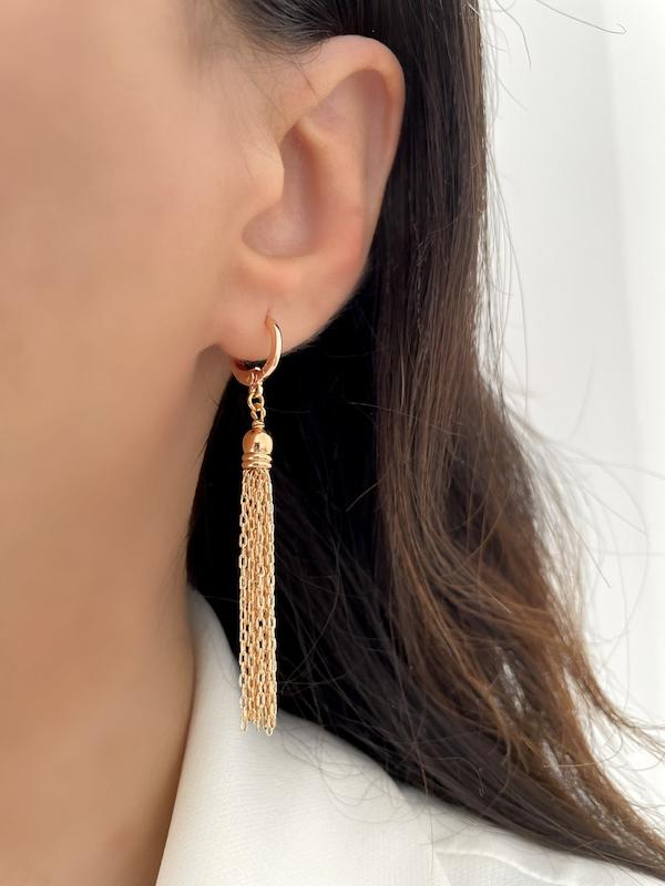 گوشواره آویز زنجیری ژوپینگ