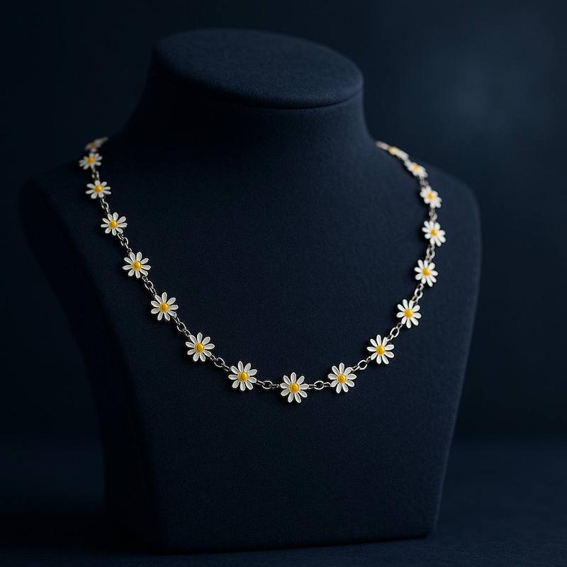 گردنبند استیل بابونه
