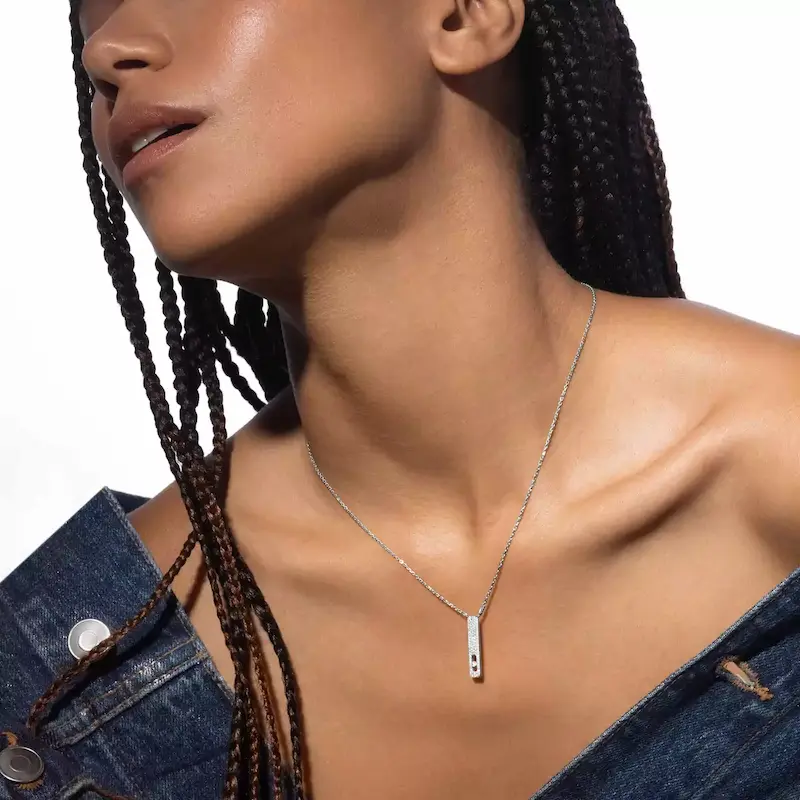 گردنبند نقره عیار ۹۲۵ زنانه با نگین زیرکونیا – مدل My First Diamond