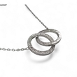 گردنبند نقره زنانه بولگاری دوحلقه – عیار 925