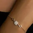 سرویس نقره مربع نگین‌دار زنانه عیار925