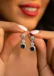 گوشواره نقره زنانه نگین سبز سلطنتی طرح اشرافی – عیار 925