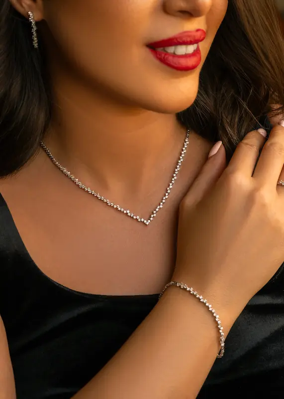 سرویس نقره زنانه مدل خشتی ظریف