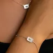 نیمست نقره زنانه مستطیل صدف و مینا 