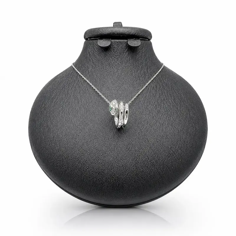گردنبند نقره زنانه طرح مار بولگاری (Serpenti) – عیار 925