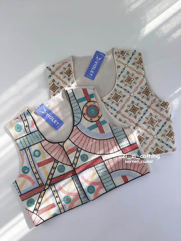 جلیقه لینن دخترانه، جلیقه مجلسی، جلیقه مهمونی،جلیقه شیک دخترانه