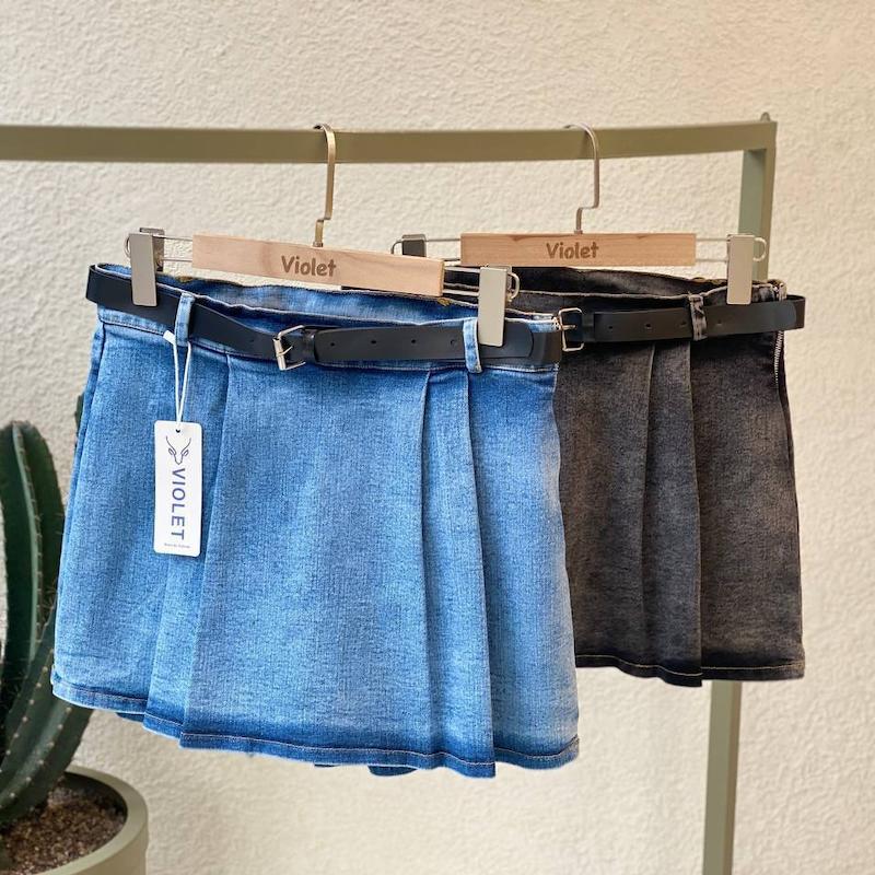 شلوارک جین دخترانه ، شلوارک دامنی جین دخترانه