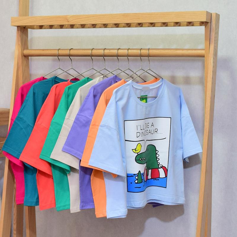 تیشرت کراپ شخصیت کارتونی دخترانه