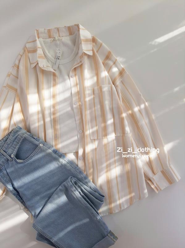 شومیز لینن راه راه